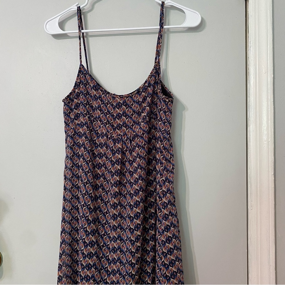 Zara Geometric Print Chiffon Maxi Dress ~ Size XS - Picture 2 of 16